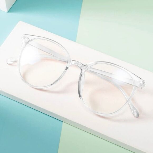 NWT Blue Light Blocking Round Clear Glasses for Women - Picture 1 of 6